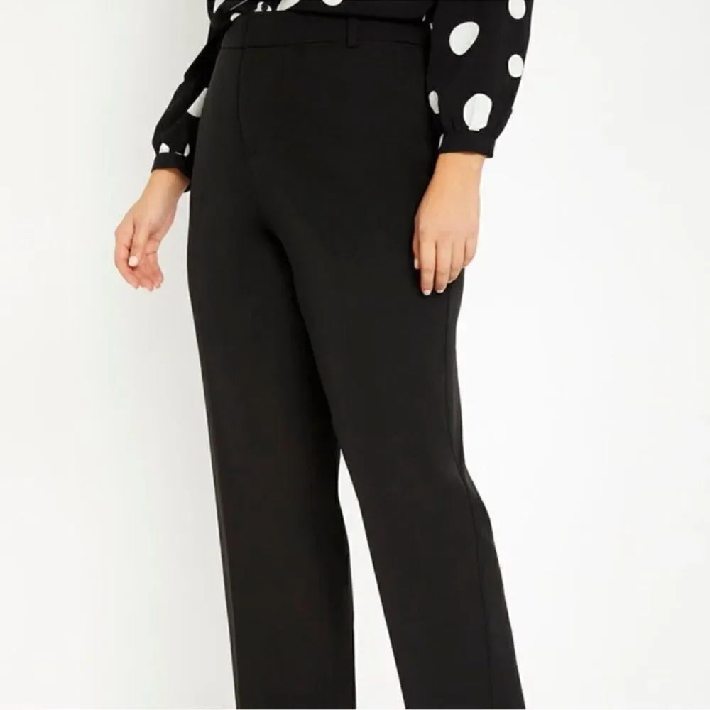 Eloquii Straight Leg Venice Crepe Trousers NWT